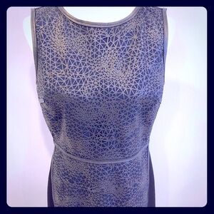 Elie Tahari laser-cut leather dress